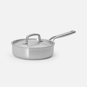 Fabini Beznýtová hluboká pánev z vícevrstvé nerezové oceli s poklicí Ø 24 cm (2,5 l)