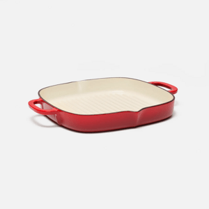 Fabini Smaltovaná litinová pánev na grilování Ø 28 cm, červená