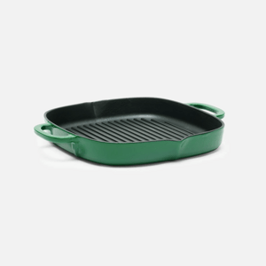 Fabini Smaltovaná litinová pánev na grilování Ø 28 cm, zelená