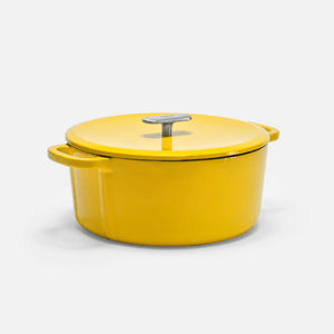 Fabini Smaltovaný litinový kastrol s poklicí Ø 26 cm (6 l), žlutý