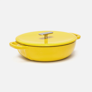 Fabini Smaltovaná litinová tegame pánev s poklicí Ø 26 cm (3,5 l), žlutá