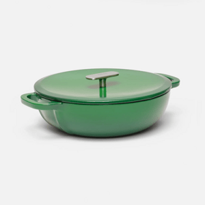 Fabini Smaltovaná litinová tegame pánev s poklicí Ø 26 cm (3,5 l), zelená