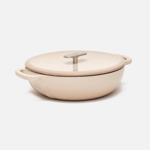Fabini Smaltovaná litinová tegame pánev s poklicí Ø 26 cm (3,5 l), krémová