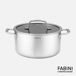 FABINI & Těhotnej kuchař - Nerezový hrnec s hybridním povrchem s poklicí Ø 24 cm (4,5 l)