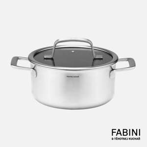 FABINI & Těhotnej kuchař - Nerezový kastrol s hybridním povrchem s poklicí Ø 20 cm (3 l)