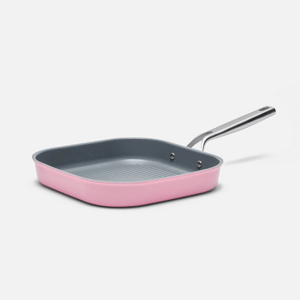 Nepřilnavá hranatá grilovací pánev Meda 3.0 s keramickým povrchem bez poklice Ø 28 cm, růžová