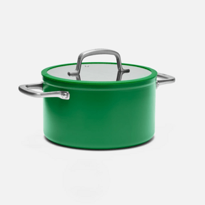 Nepřilnavý hrnec Meda 3.0 s keramickým povrchem s poklicí Ø 24 cm (5,5 l), zelený