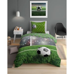 Povlečení bavlněné, Fotbal, 140 x 200cm + 70 x 80 cm