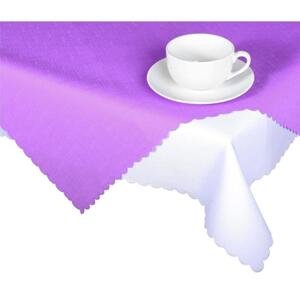 Ubrus s nešpinivou úpravou, Jednobarevný Deštík, fialový pr.120 cm