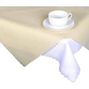 Ubrus s nešpinivou úpravou, Jednobarevný Deštík, smetanový 100 x100 cm