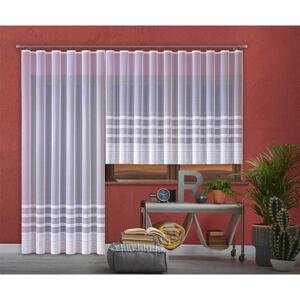 Hotová záclona nebo balkonový komplet, Karolína, bílá 200 x 250 cm dveře