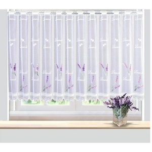 Záclona žakárová, Levandule drapérka metráž, fialová 80 cm
