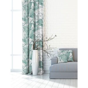 Závěs dekorační nebo látka, Soft Diament, tyrkysovězelený, 150 cm 150 cm