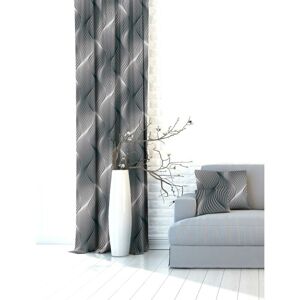 Závěs dekorační nebo látka, Soft Wawes, šedý, 150 cm 150 cm