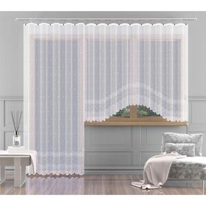 Hotová záclona nebo balkonový komplet, Madison, bílá 280 x 140 cm