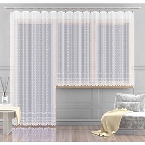 Hotová záclona nebo balkonový komplet, Mia, bílá 320 x 150 cm