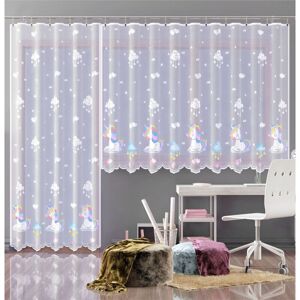 Hotová záclona nebo balkonový komplet, Jednorožec, barevný 150 x 250 cm dveře