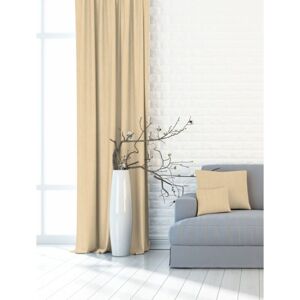 Závěs dekorační nebo látka, Blackout žíhaný, světlý okr, 150 cm 150 cm