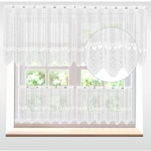 Záclona batist, Královský ornament metráž, krémově bílý 40 cm