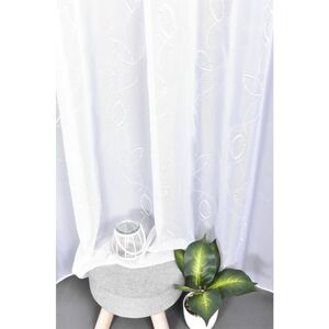 Záclona, Voál List s olůvkem, bílá 250 cm
