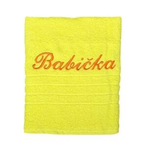 Dárkový ručník, Babička, žlutý