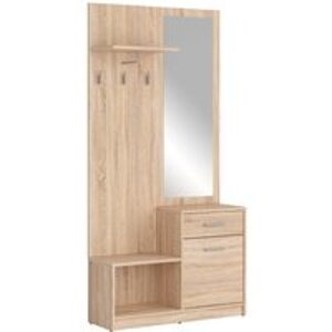 Předsíňová stěna s botníkem Nepo Plus - Black Red White - BRW