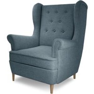 Elegantní čalouněné křeslo ušák s prošíváním do obývacího pokoje Aros - ELTAP