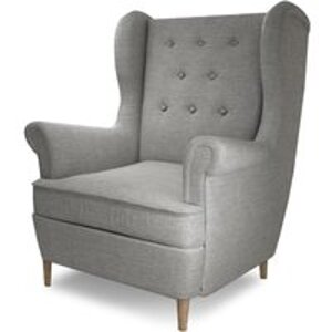 Elegantní čalouněné křeslo ušák s prošíváním do obývacího pokoje Aros - ELTAP