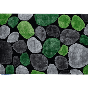 Koberec, zelená/šedá/černá, 170x240, PEBBLE TYP 1
