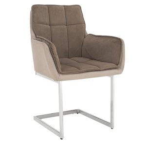 Jídelní židle, šedohnědá Taupe Velvet látka / látka, CHIMENA