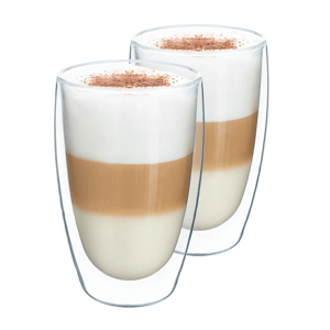 Termo sklenice, set 2 ks, na latte, 450 ml, HOTCOOL TYP 2