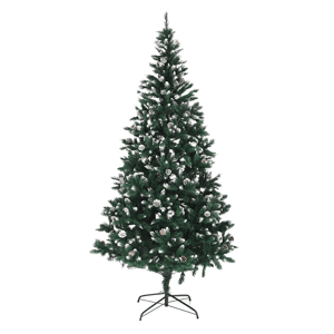 Vánoční stromek se šiškami, posněžený, 220cm, CHRISTMAS TYP 4