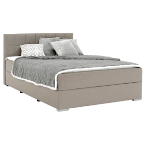 Boxspringová postel 140x200, šedohnědá TAUPE, FERATA TV KOMFORT