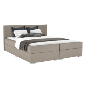 Boxspringová postel 180x200, šedohnědá TAUPE, FERATA  TV KOMFORT