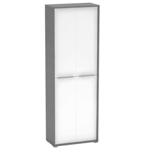 Vysoká skříň, grafit/bílá, RIOMA NEW TYP 5