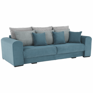 Extra prostorná pohovka, modrá / mentolová / světle šedá, Gilena BIG SOFA