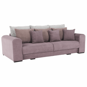 Extra prostorná pohovka, fialová / starorůžová / béžová, Gilena BIG SOFA