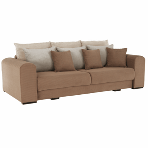 Extra prostorná pohovka, světlehnědá / béžová / krémová, Gilena BIG SOFA