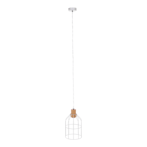 Visící lampa, bílá / kov, ASTOK