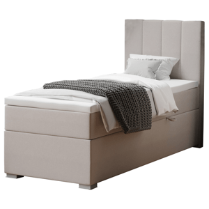 Boxspringová postel, jednolůžko, taupe, 80x200, pravá, BRED