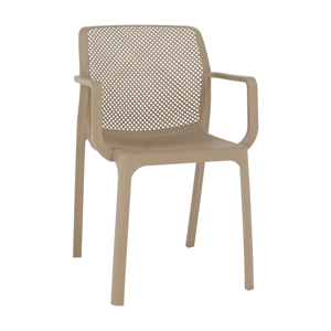 Stohovatelná židle, šedohnědá taupe / plast, FRENIA