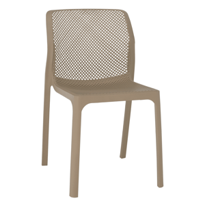 Stohovatelná židle, šedohnědá taupe / plast, LARKA