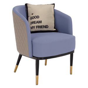 Designové křeslo, fialová/béžová, KALILA