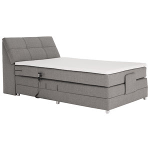 Elektrická polohovací postel, boxspring, šedá, 120x200, GERONA NEW
