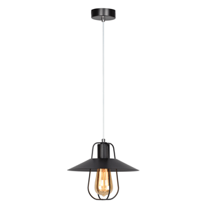 Visící lampa, černá/kov, TINAN