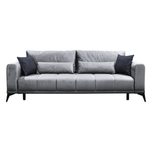 Rozkládací pohovka, světle šedá/šedá, GRACE BIG SOFA
