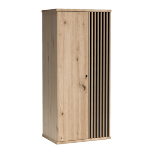 Skříň, dub artisan/černá, KOLI C-1