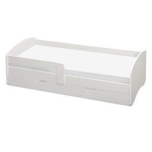 Postel s roštem a úložným prostorem 90x200, bílá, COCOLINO