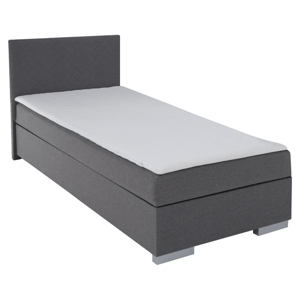 Boxspringová postel, jednolůžko, šedá, 90x200, univerzální, ADARA