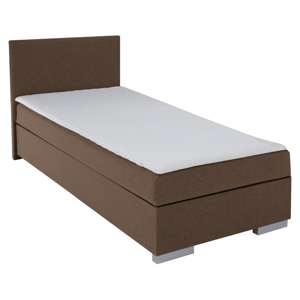 Boxspringová postel, jednolůžko, hnědá, 90x200, univerzální, ADARA